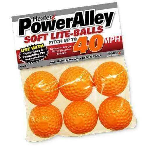 Heater PowerAlley 40 MPH Orange Lite Baseballs