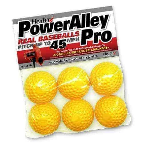 Heater PowerAlley Pro Yellow Dimpled Pitching Machine Balls